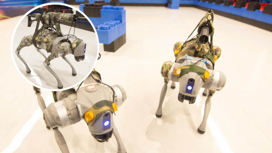Așa vor domina lumea, totul e pregătit... China a scos pe străzi câini-roboți care acționează sub propria lor comandă și în conexiune cu dronele