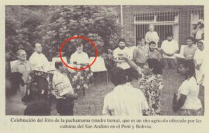 Părintele Robert Prevost (actualul Papă Leon al XIV-lea) participând la un ritual Pachamama în 1995 / LifeSiteNews